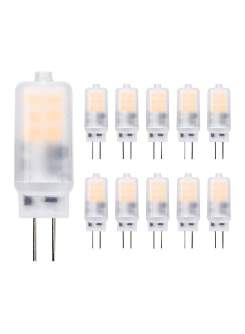 SYOSI (10PCS) G4 LED Light Bulb 2W AC/DC 12V Warm White 2700K Bi-Pin Base Lamp 10W 15W 20W Halogen Bulbs Equivalent for Landscape Chandelier Under Cabinet Lighting, Non-dimmable, No Flicker - Image 1