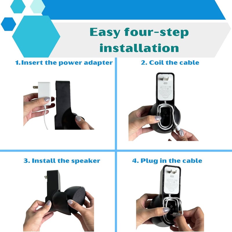 Sintron Wall Mount for Universal Speakers (including Echo Pop) - Black - Image 5