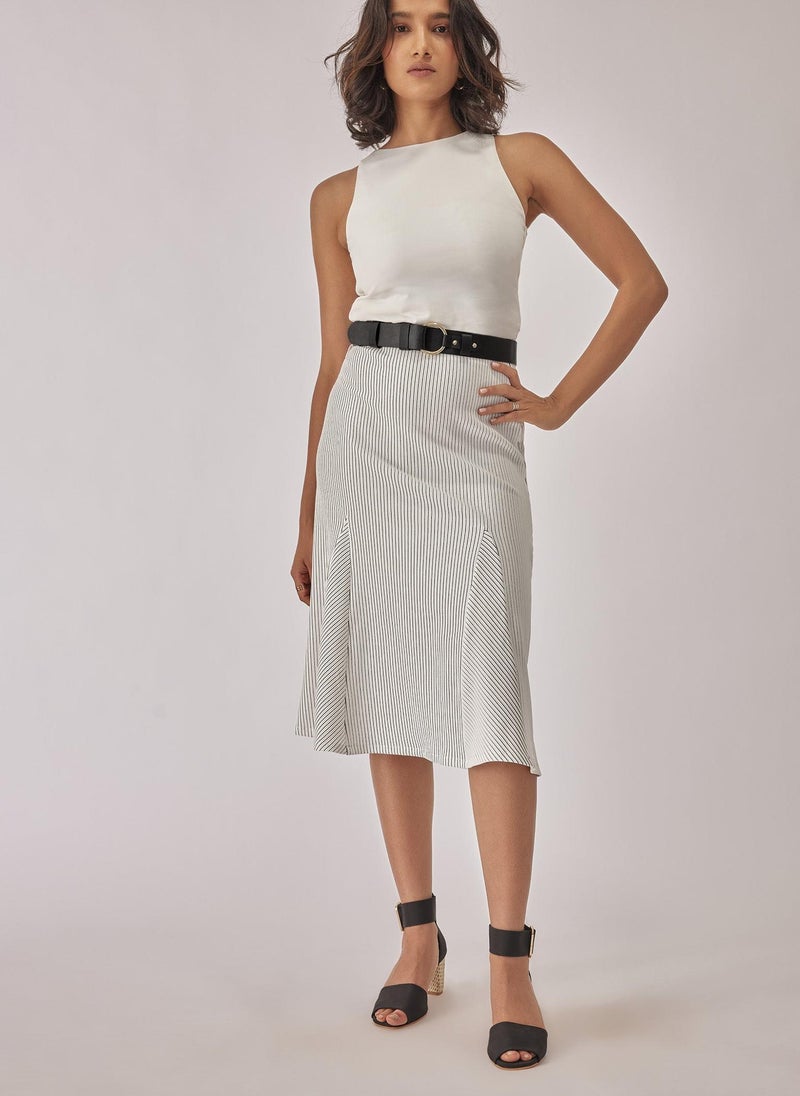 The Label Life A-line Godet Panel Midi Skirt - Image 1