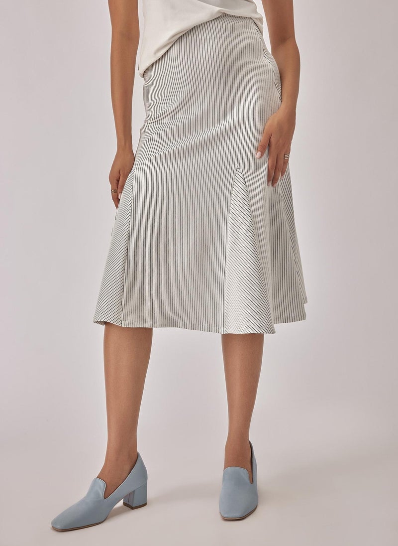 The Label Life A-line Godet Panel Midi Skirt - Image 4