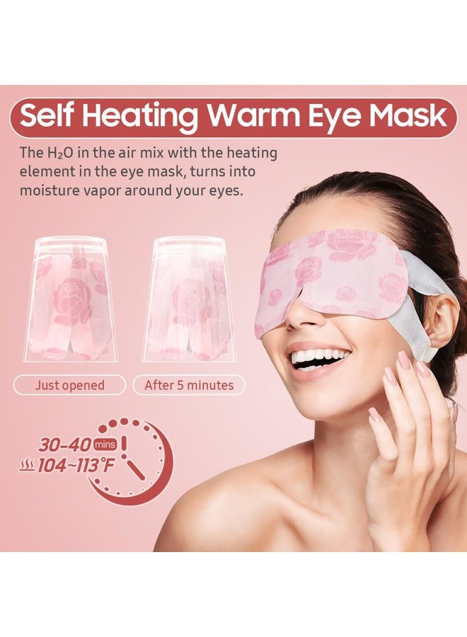 BeHoomi Steam Eye Mask, 10 Packs Heated Eye Mask, Self Heating Disposable SPA Warm Compress for Eyes Sleep Mask, Soothing Moist Heat Eye Masks, Travel Essentials & Relaxation Gifts (Rose Scent)  - Image 5