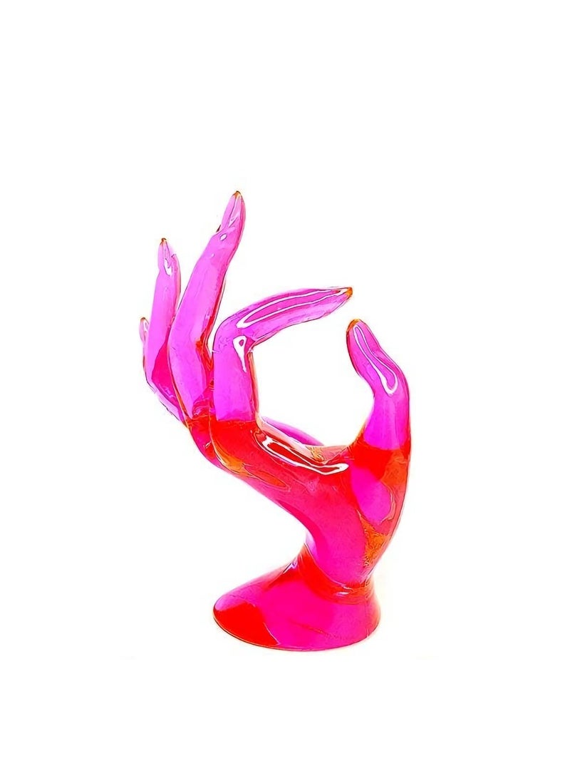 Excefore Jewelry Display Holder Bracelet Ring Watch Stand Support Holder ,Women Mannequin Decorative Organizer, for Home & Store(Pink) - Image 5