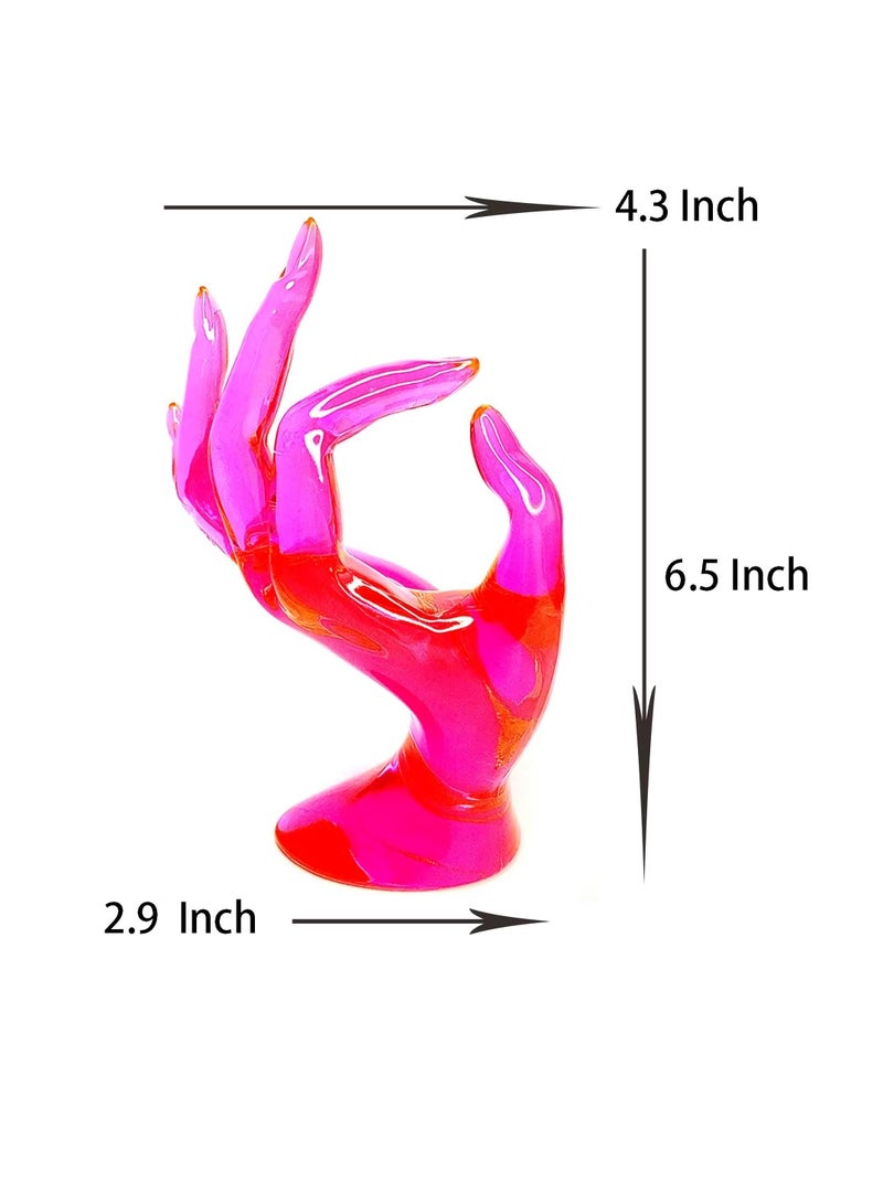 Excefore Jewelry Display Holder Bracelet Ring Watch Stand Support Holder ,Women Mannequin Decorative Organizer, for Home & Store(Pink) - Image 4