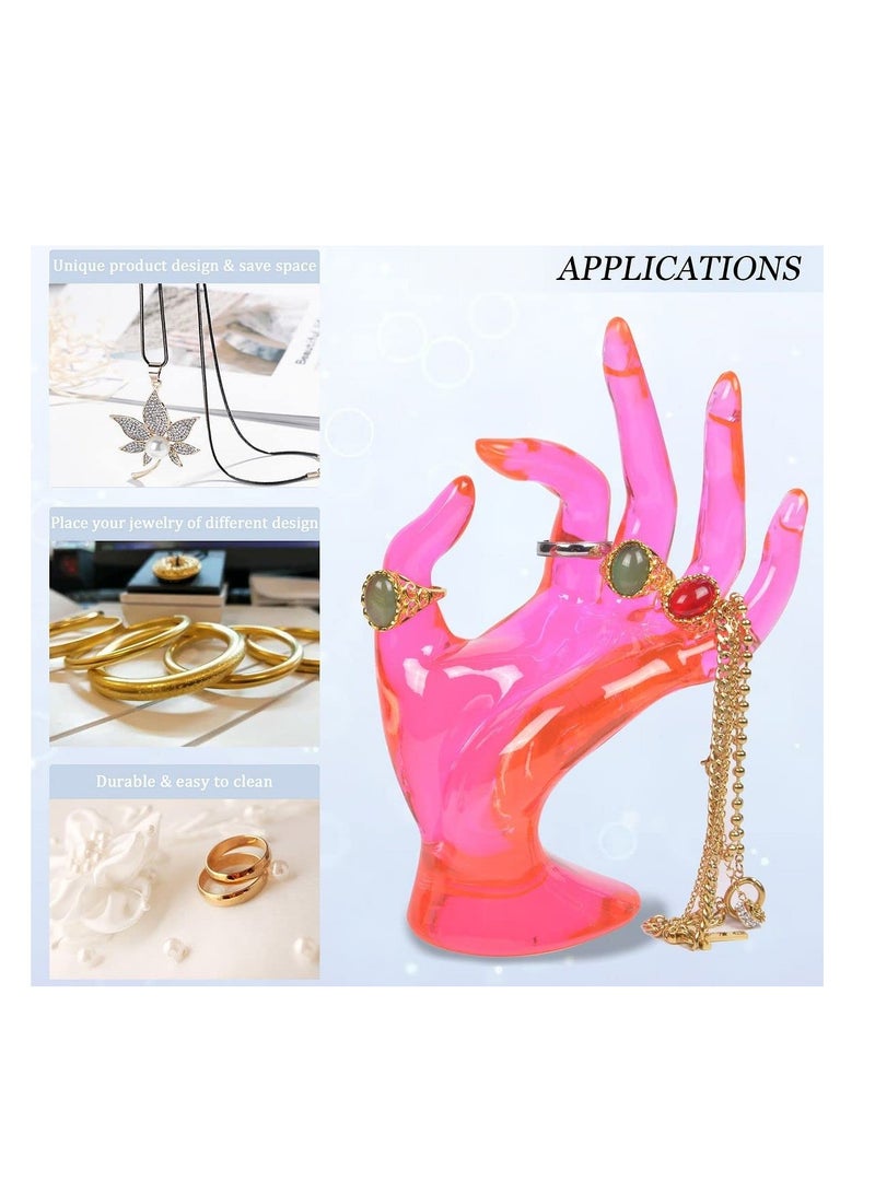 Excefore Jewelry Display Holder Bracelet Ring Watch Stand Support Holder ,Women Mannequin Decorative Organizer, for Home & Store(Pink) - Image 3