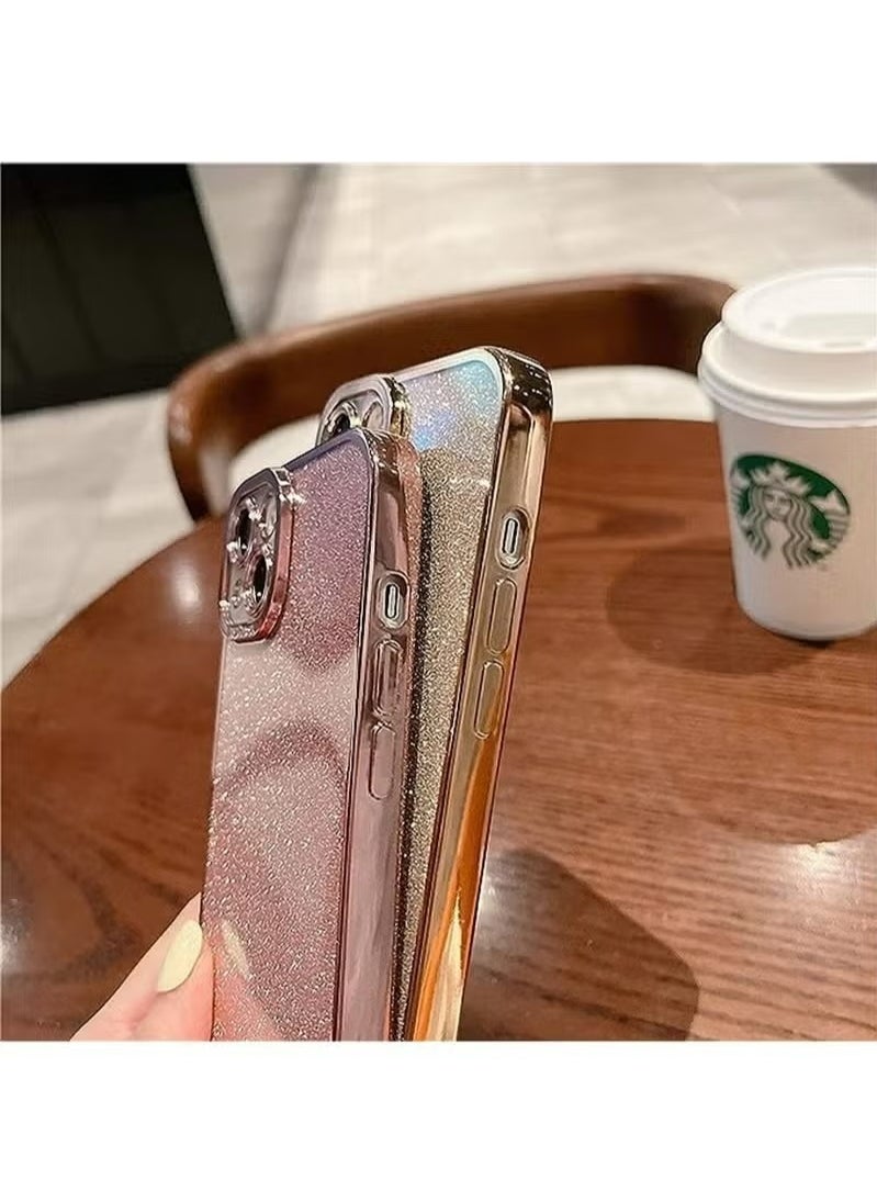 X-level - iPhone 15 Plus Case Cover For Women Girls Glitter Luxury Flexible Plating Shockproof Full Camera Lens Protective Protection Accessories Phone Back Cover For 15 Plus Luxurious - Image 1