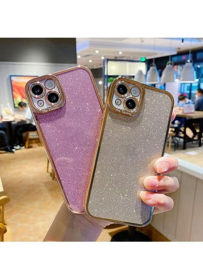 X-level - iPhone 15 Plus Case Cover For Women Girls Glitter Luxury Flexible Plating Shockproof Full Camera Lens Protective Protection Accessories Phone Back Cover For 15 Plus Luxurious - Image 1