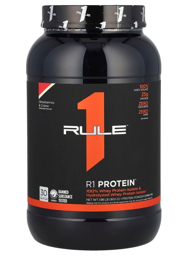 R1 Protein Powder Drink Mix Strawberries & Creme 1.98 lb (900 g)