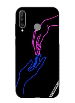 Protective Case Cover For Huawei P30 Lite Hands In Neon Lights Design Multicolour
