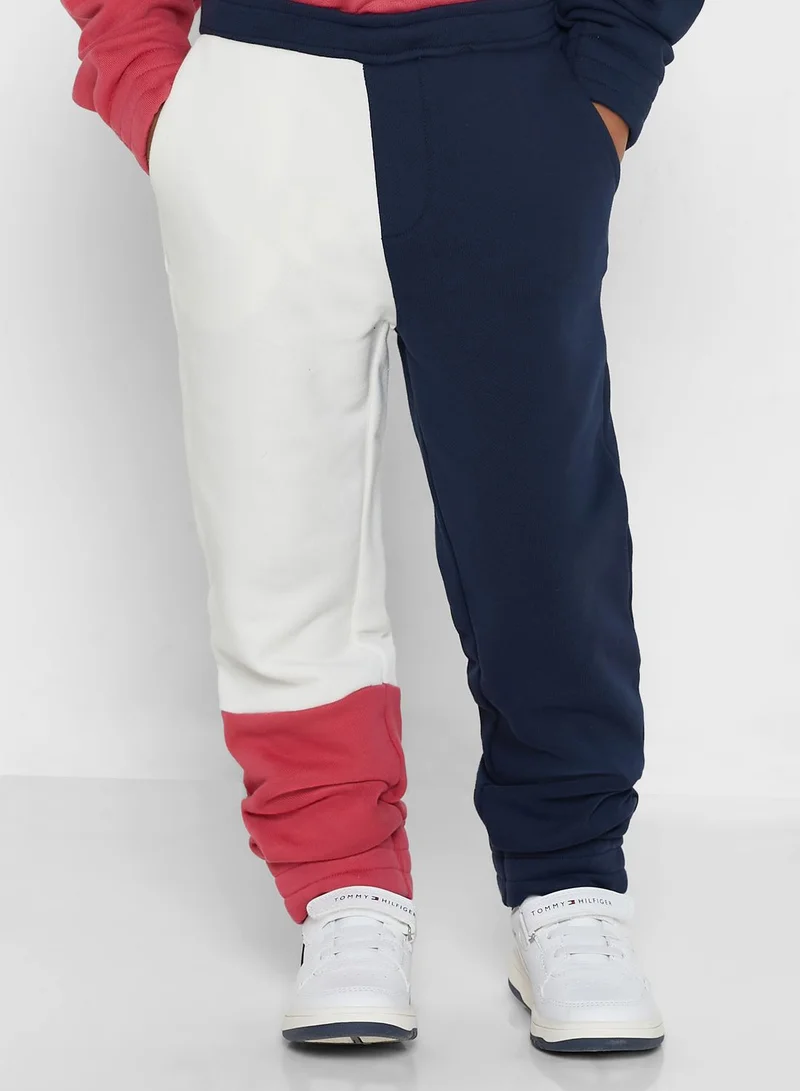 TOMMY HILFIGER Kids Color Block Sweatpants