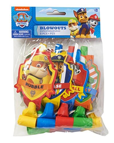 Amscan Paw Patrol Multicolor Party Blowouts - 5", 8 Pieces - Perfect Birthday Party Favors for Kids - Image 2