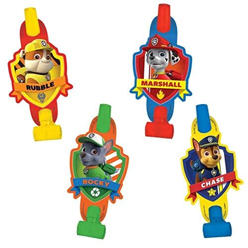 Amscan Paw Patrol Multicolor Party Blowouts - 5", 8 Pieces - Perfect Birthday Party Favors for Kids - Image 3