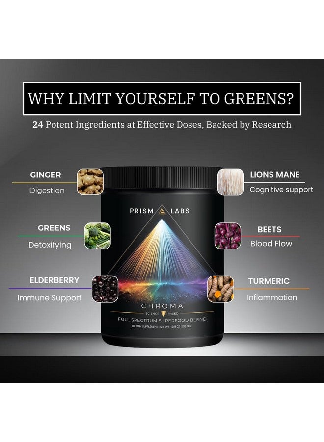 Chroma Daily Supergreens Superfood Powder | 8 Color Superfood Complexes Including Green Juice, Antioxidants, Probiotics & Prebiotics | Potent doses for Energy, Immunity & Gut Health - 30 Servings - Image 2