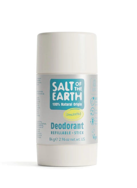 Natural Deodorant Refillable Stick Unscented 100% Natural 84 g