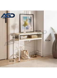 AGD Corner Coffee Table for Living Room, Bedroom, Entryway, 2-Tier Console Side Entry Table, Simple Design Adjustable, Display and Storage Your Needs  - Image 4