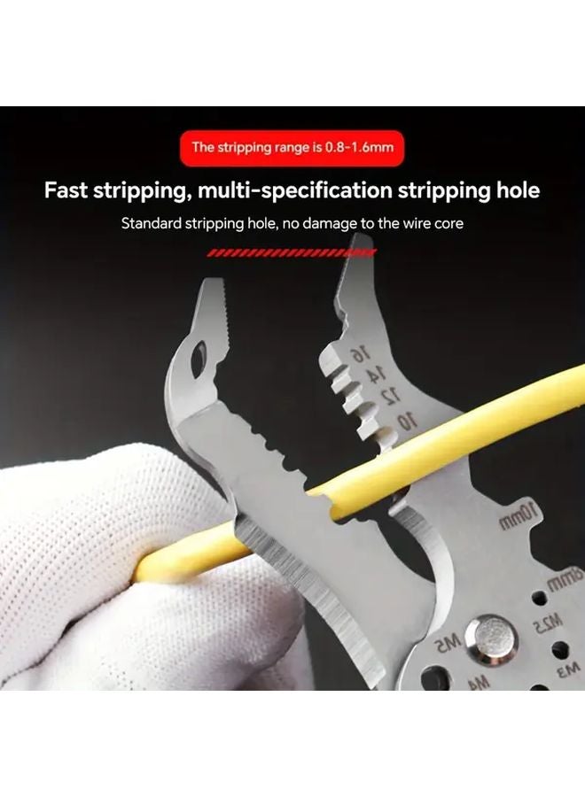 New Upgraded Chrome Steel Multifunctional Wire Stripper And Cutter 1 Pack - Image 5