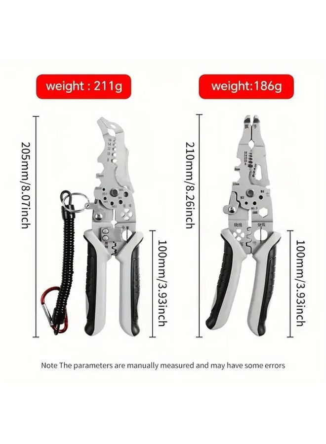New Upgraded Chrome Steel Multifunctional Wire Stripper And Cutter 1 Pack - Image 4