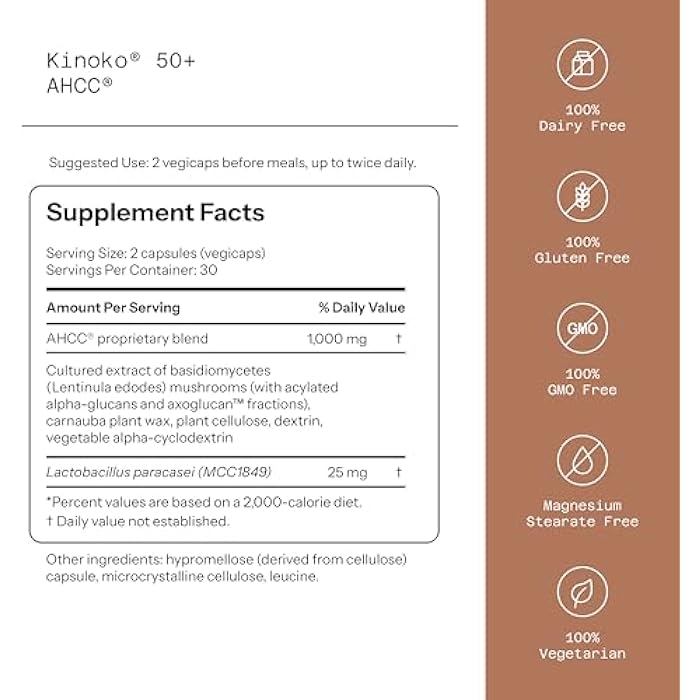 Quality of Life AHCC 50+ Featuring AHCC and Lac-Shield for Immune Support - Image 2