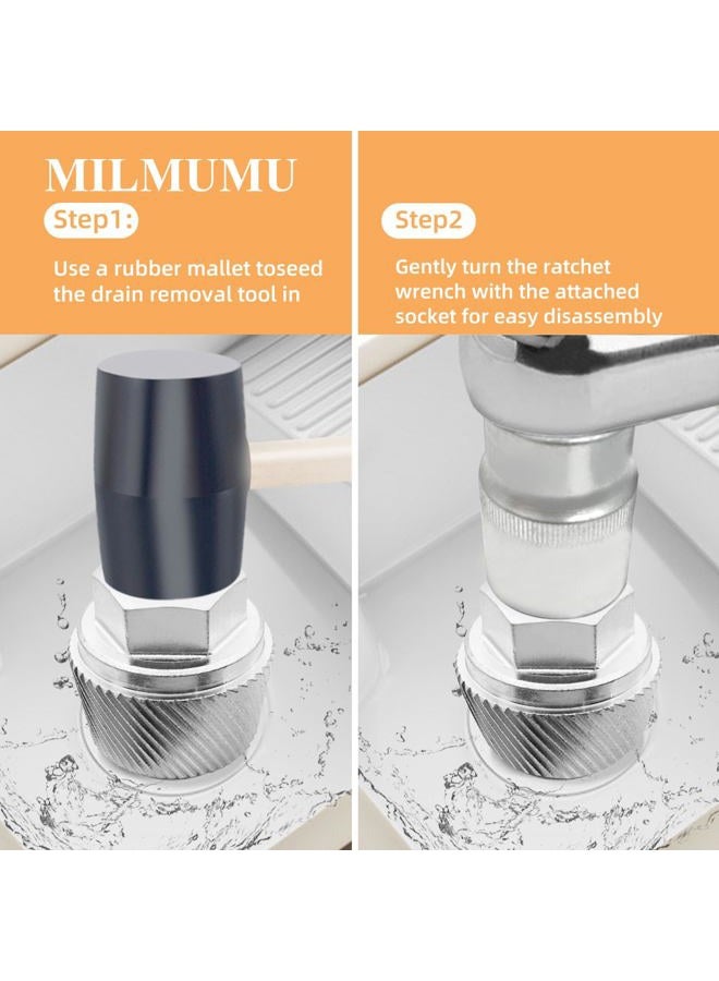 MILMUMU 1.5" Tub Drain Extractor Removes Old Broken Stubborn and Rusted Drains with Ease Strong Grab Plumbing（ M05255 1.5" ） - 1PACK - Image 5