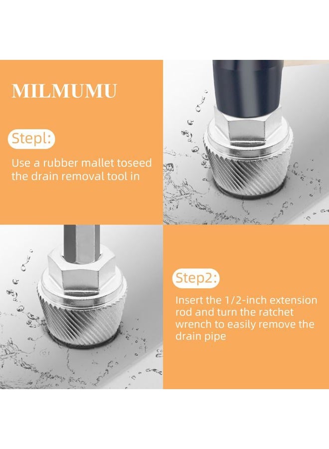 MILMUMU 1.5" Tub Drain Extractor Removes Old Broken Stubborn and Rusted Drains with Ease Strong Grab Plumbing（ M05255 1.5" ） - 1PACK - Image 3