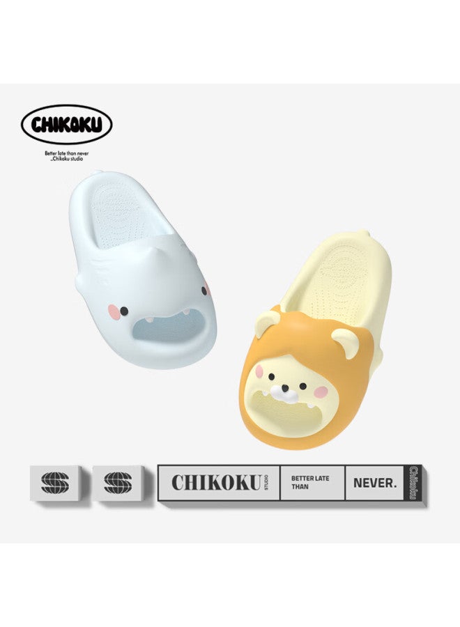 Chikoku Lion Shark Cute Cartoon Slippers, Women's Summer Home Use, Thick-soled Comfortable Soft-bottomed, Couples' Home Sandals For Me - Image 5