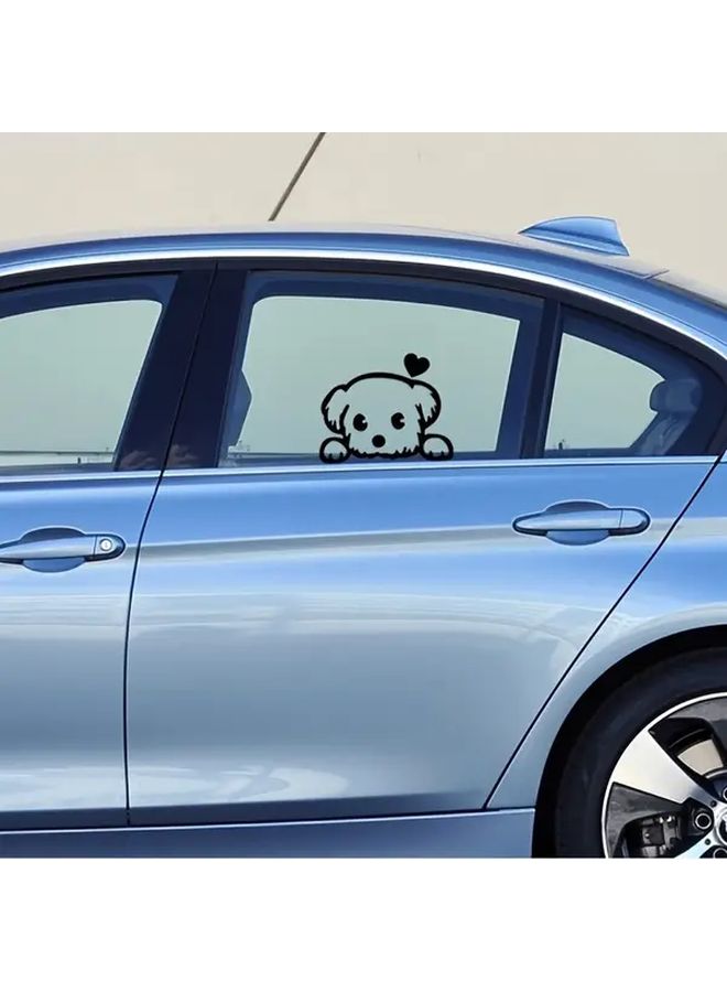 Black Cute Cartoon Dog Car Sticker Vehicle Accessory Auto Decal - Image 5