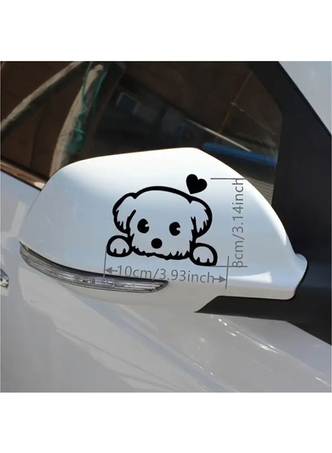 Black Cute Cartoon Dog Car Sticker Vehicle Accessory Auto Decal - Image 4