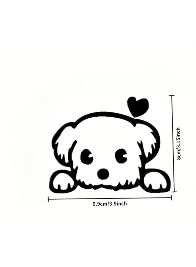 Black Cute Cartoon Dog Car Sticker Vehicle Accessory Auto Decal - Image 2