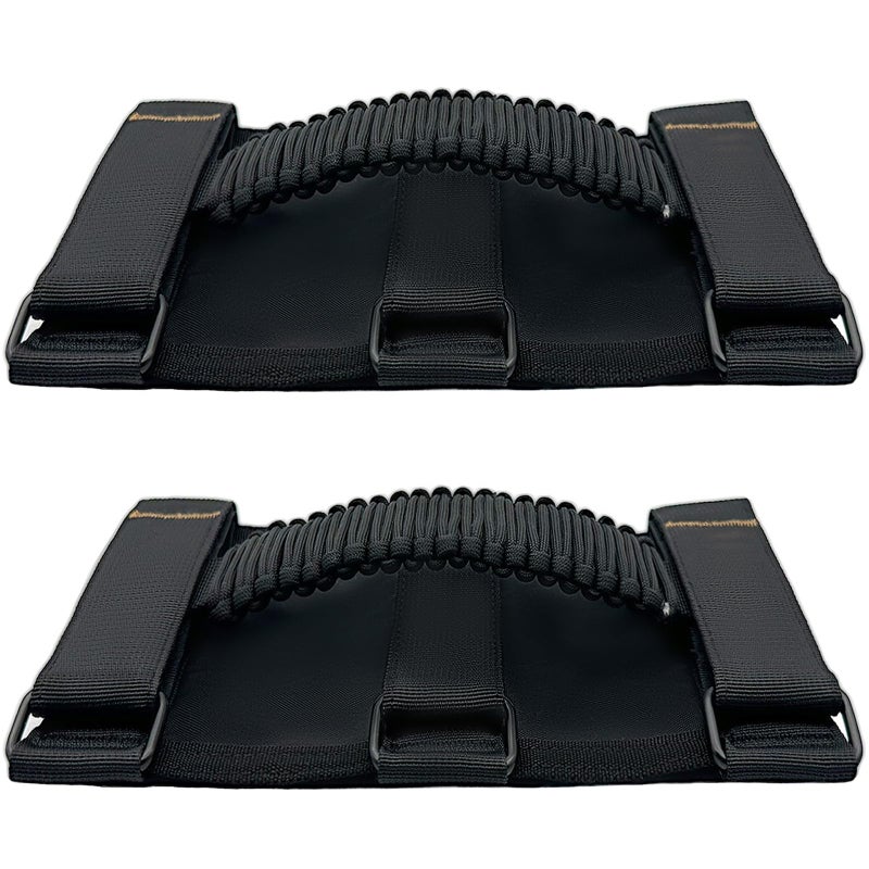 KKIKK Paracord Jeep Grab Handles 2 Pack Jeep Wrangler Roll Bar Grab Handles for JK TJ JL CJ YJ JKU JLU and Gladiator JT Wrangler Hardware Handle for 19552023 Modles - Image 2