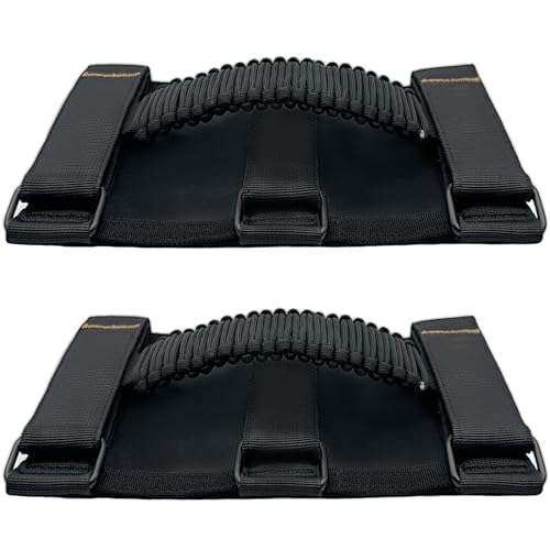 KKIKK Paracord Jeep Grab Handles 2 Pack Jeep Wrangler Roll Bar Grab Handles for JK TJ JL CJ YJ JKU JLU and Gladiator JT Wrangler Hardware Handle for 19552023 Modles - Image 1