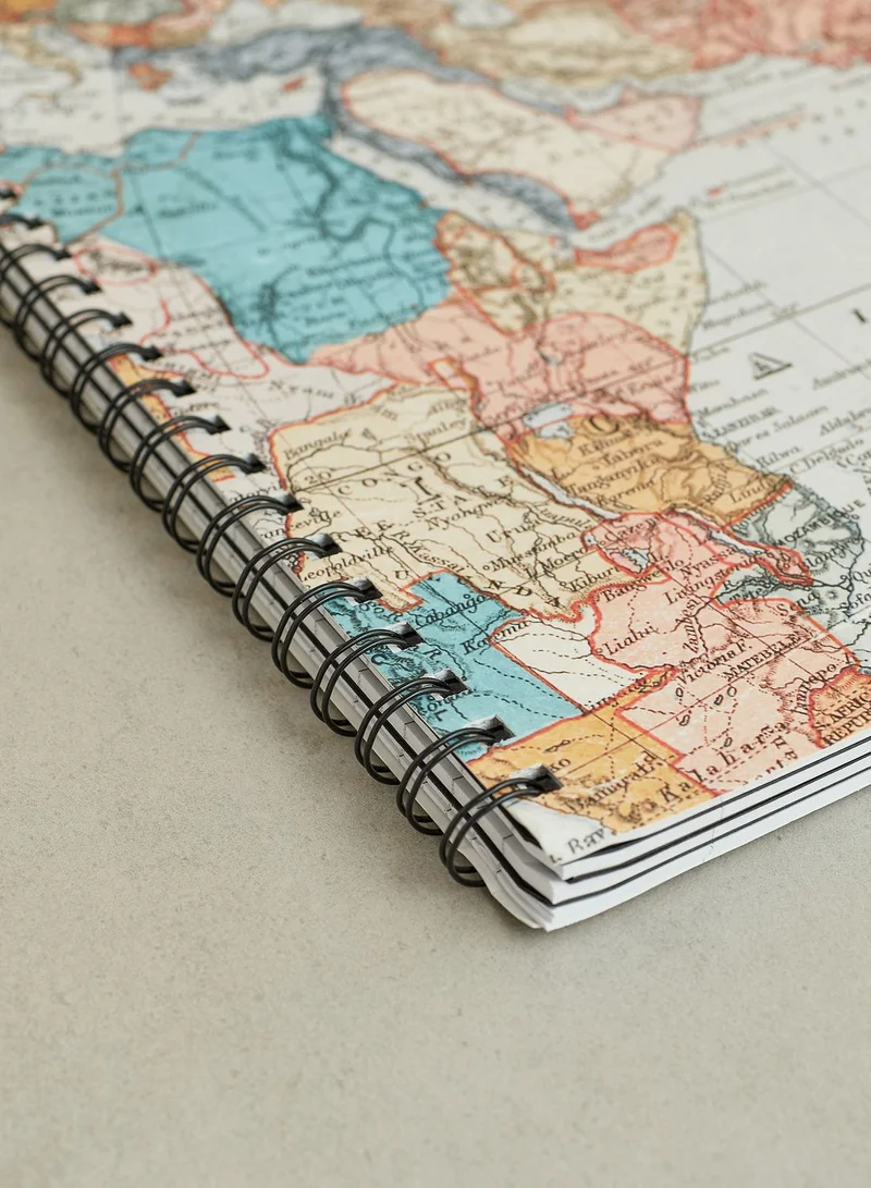 Typo A4 World Map Campus Notebook
