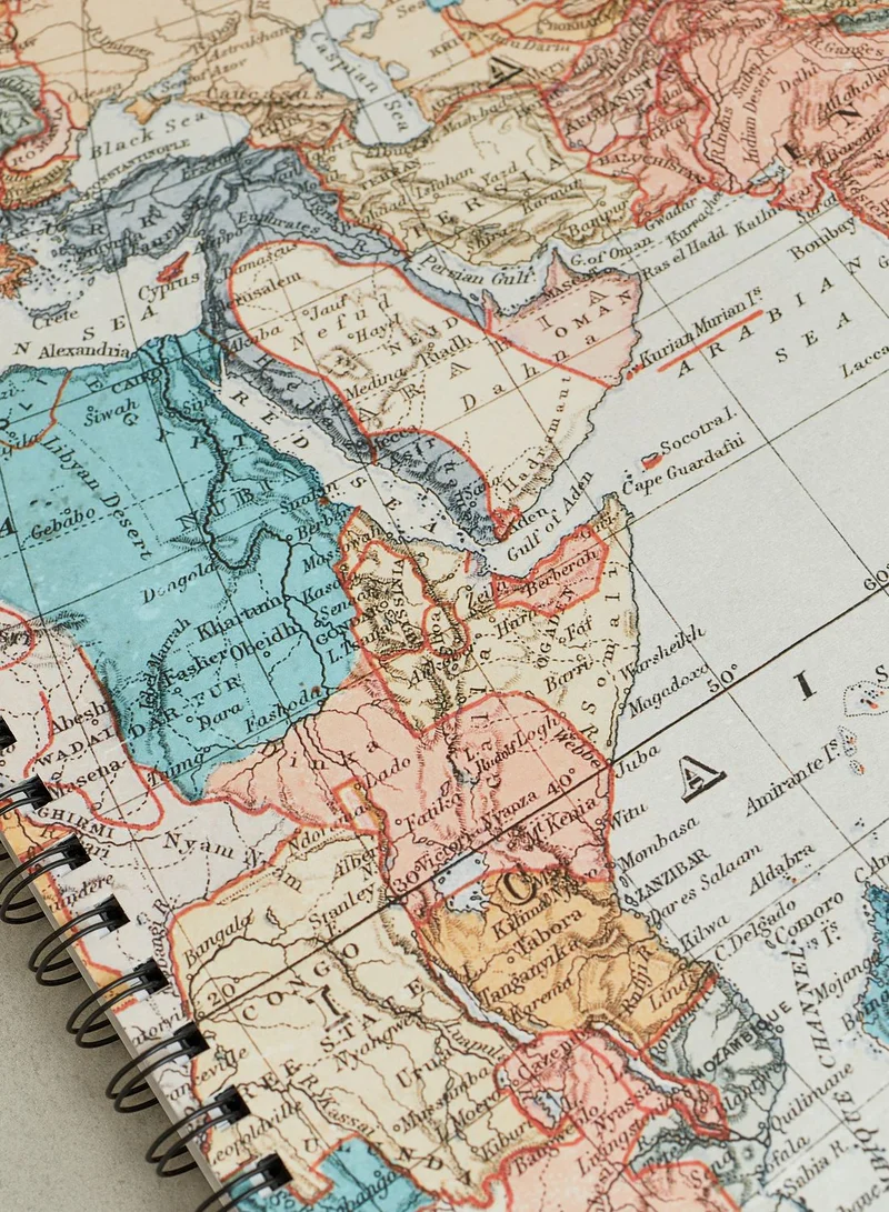 Typo A4 World Map Campus Notebook