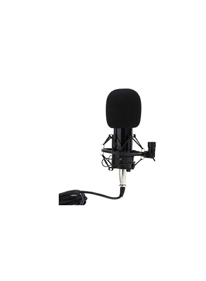 BM-800 Condenser Microphone Sound Recording with Mic Shock Mount 3.5mm Audio Cable Foam Cap for PC Laptop Radio Broadcasting Studio Voice-over Sound Studio Recording - Image 3