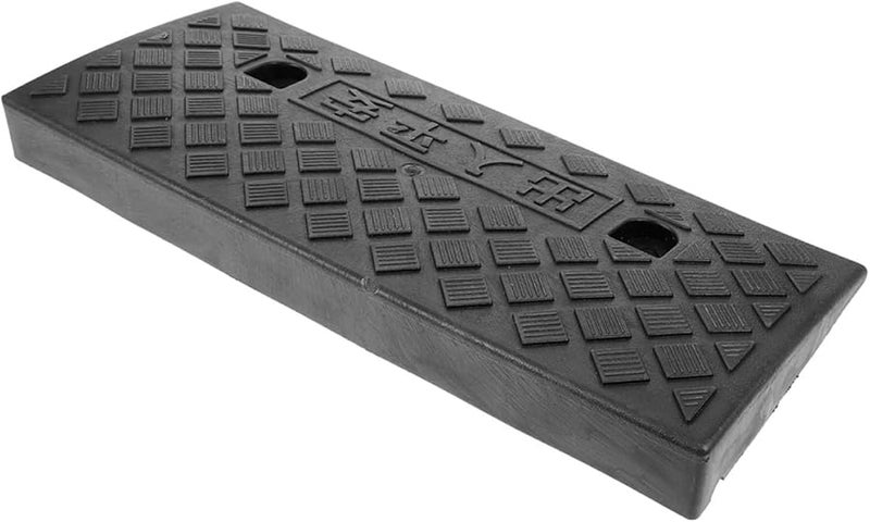 Black Plastic Curb Ramp 50x17x5cm Portable Anti Slip for Wheelchairs Scooters and Vehicles - Image 1