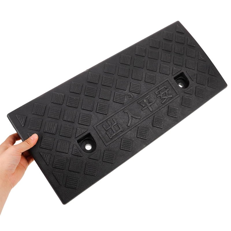 Black Plastic Curb Ramp 50x17x5cm Portable Anti Slip for Wheelchairs Scooters and Vehicles - Image 5