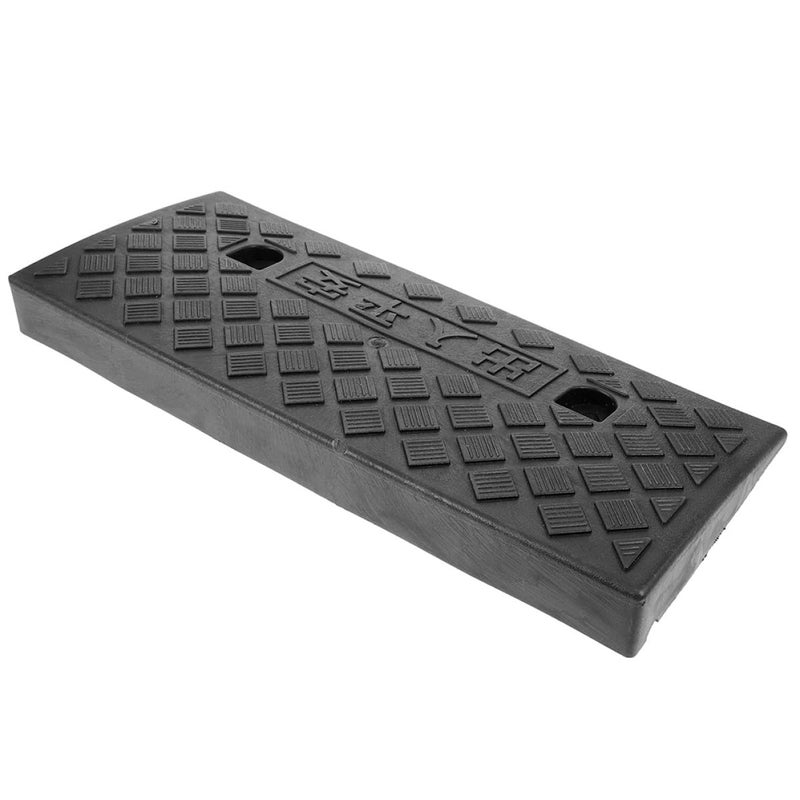 Black Plastic Curb Ramp 50x17x5cm Portable Anti Slip for Wheelchairs Scooters and Vehicles - Image 2