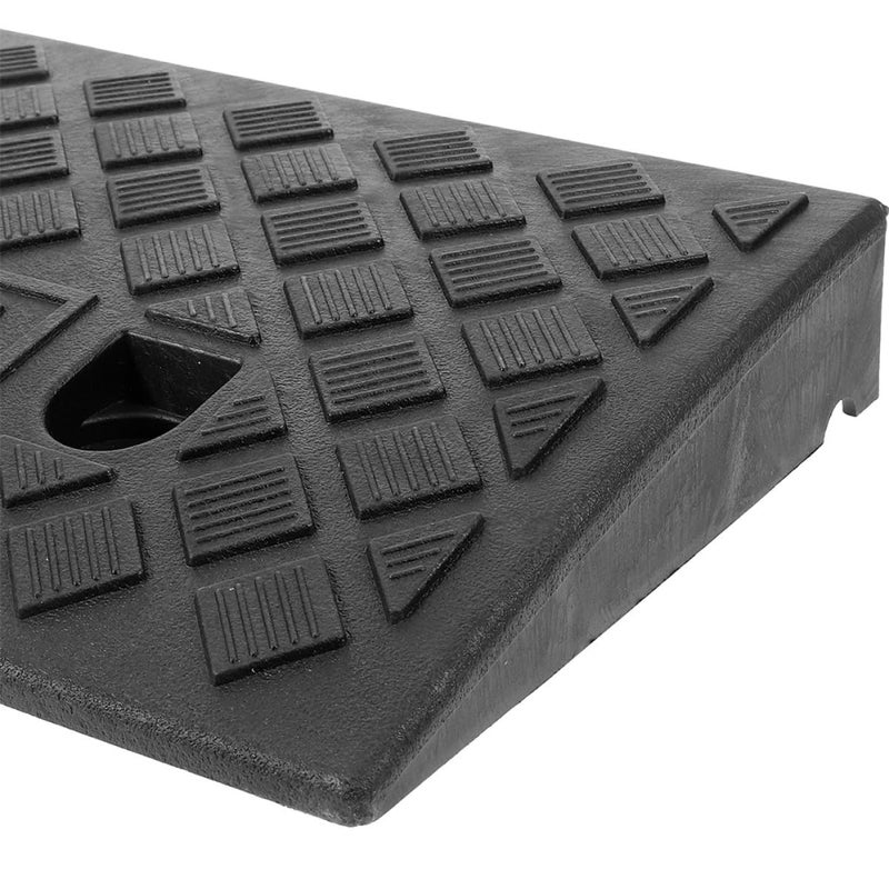 Black Plastic Curb Ramp 50x17x5cm Portable Anti Slip for Wheelchairs Scooters and Vehicles - Image 4
