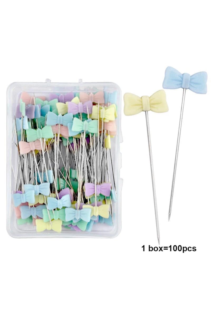 erorex Bowtie 100PCS Clothing Manual Positioning Needle Pin Shaped Sewing Embroidery Patchwork Tools Fixin