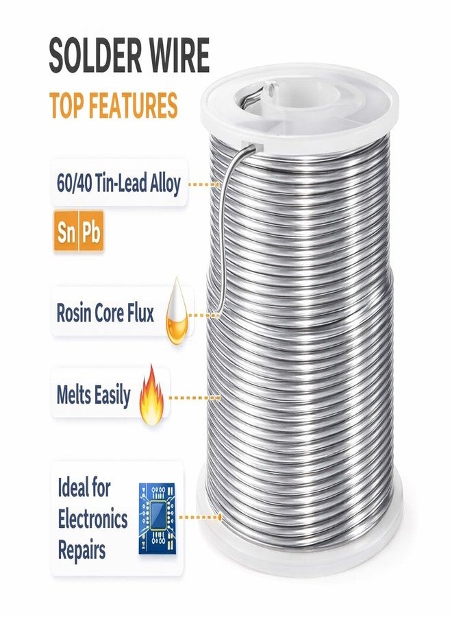 SCHOFIC Solder Wire with Flux Rosin Core Tin Lead 60/40, 0.031" Diameter, 50 Gms (1) - Image 3