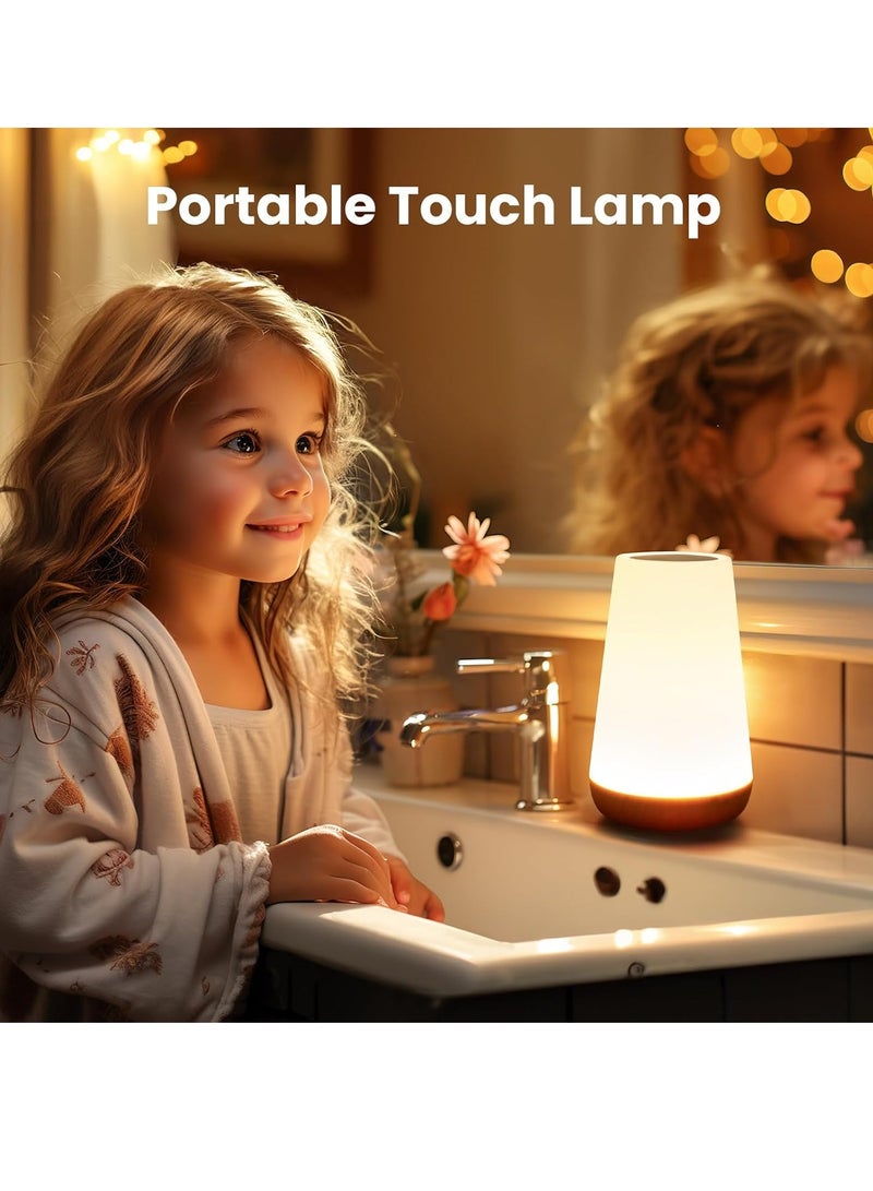 Remote Control Touch Night Light, Dimmable Touch Light for Bedroom, Portable Table Lamp, 5 Brightness Levels, 13 RGB Colors, Night Light for Baby's Room and Bathroom  - Image 4