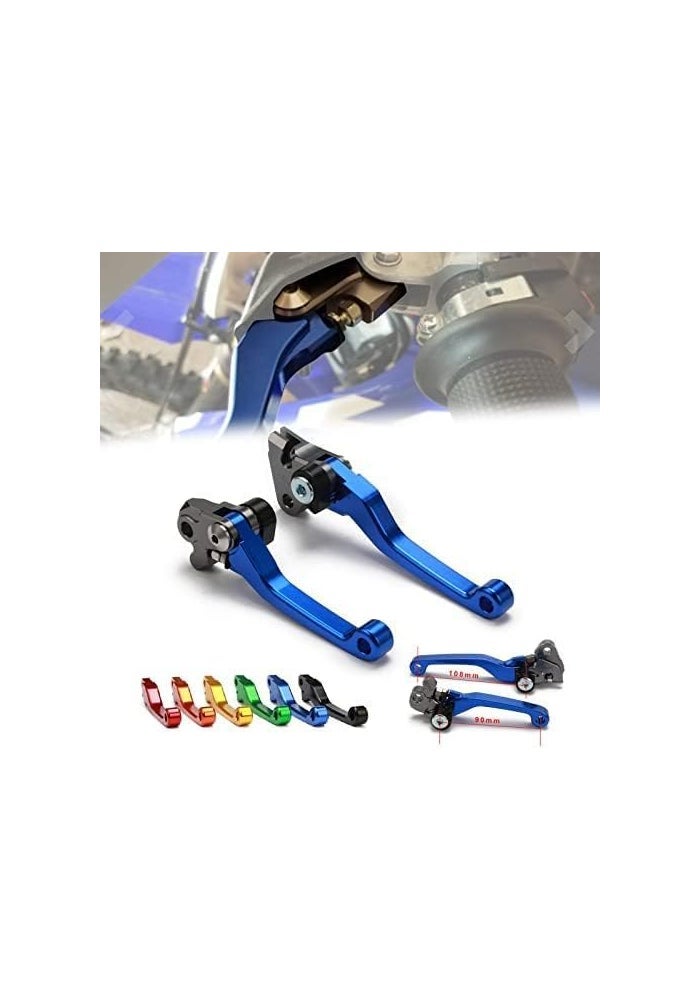 YSMOTO Unbreakable Billet Pivot Foldable Clutch Brake Lever for YZ80 YZ85 2001-2014 - Blue - Image 1