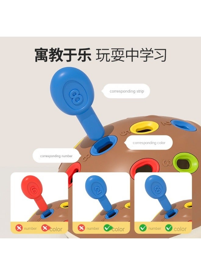 Beauenty Baby Sensory Montessori Toys,Hedgehog Sensory Toys Fine Motor Skills for Infant Learning Educational Toys,Early Education Sorting Skills,Birthday Gift for Toddlers Boy Girl（hedgehog） - Image 4