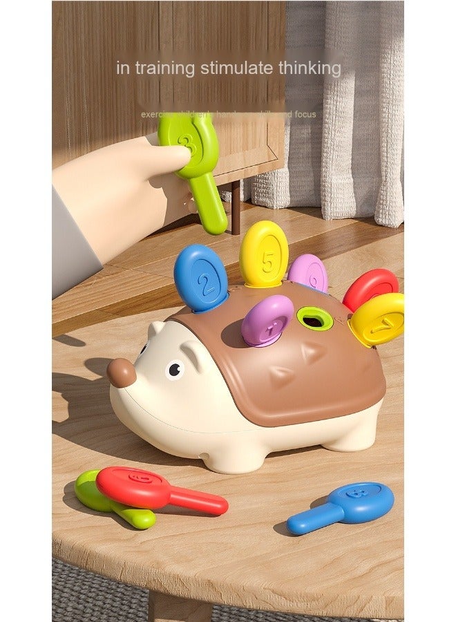 Beauenty Baby Sensory Montessori Toys,Hedgehog Sensory Toys Fine Motor Skills for Infant Learning Educational Toys,Early Education Sorting Skills,Birthday Gift for Toddlers Boy Girl（hedgehog） - Image 2