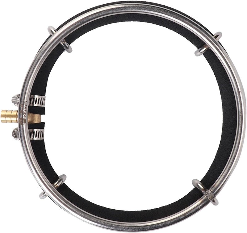 Aquarium Round Air Bubble Diffuser Ring, Fish Pond Oxygenation Bubbler, Copper Air Inlet Nozzle with 15cm or 25cm Diameter, for Freshwater and Saltwater Tanks with 20W+ (Single circle diameter 25cm) - Image 3