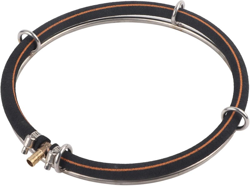 Aquarium Round Air Bubble Diffuser Ring, Fish Pond Oxygenation Bubbler, Copper Air Inlet Nozzle with 15cm or 25cm Diameter, for Freshwater and Saltwater Tanks with 20W+ (Single circle diameter 25cm) - Image 1
