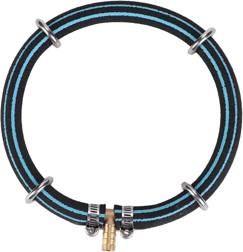 Aquarium Round Air Bubble Diffuser Ring, Fish Pond Oxygenation Bubbler, Copper Air Inlet Nozzle with 15cm or 25cm Diameter, for Freshwater and Saltwater Tanks with 20W+ (Single circle diameter 25cm) - Image 2