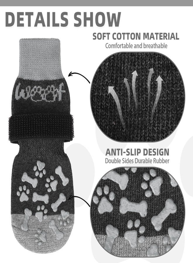 KOOLTAIL Dog Socks for Hot/Cold Pavement to Prevent Licking Paws,Dog Boots&Paw Protector for Hardwood Floors Anti Slip,Traction Control No Twist Grip Booties for Small Medium Large Senior Dogs XL - Image 4