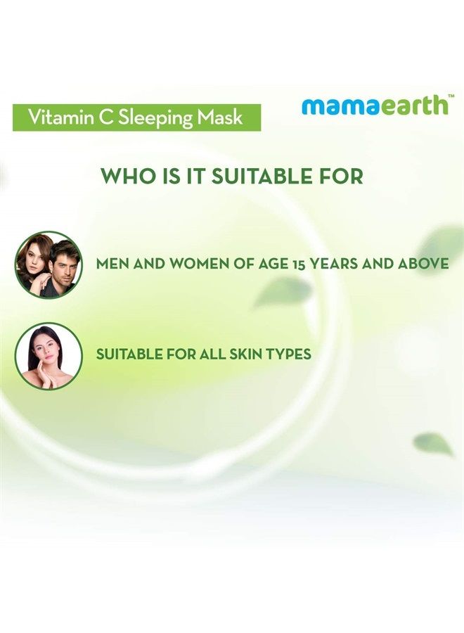Mamaearth Vitamin C Sleeping Mask, Night Cream For Women, for Skin Illumination - 100 g