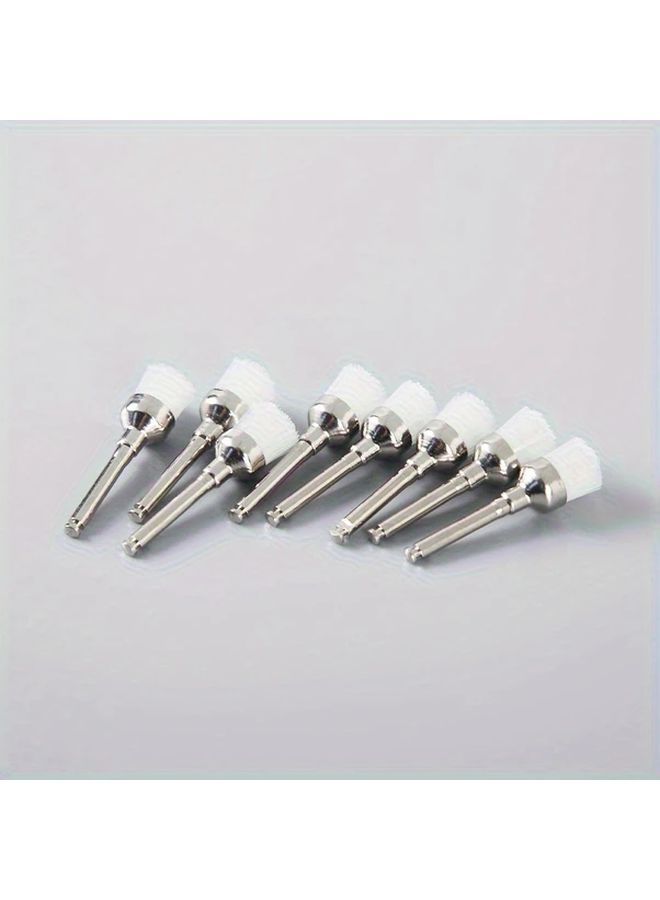 20 White Dental Polishing Brushes Flat Nylon Latch Type RA Disposable Heads - Image 2