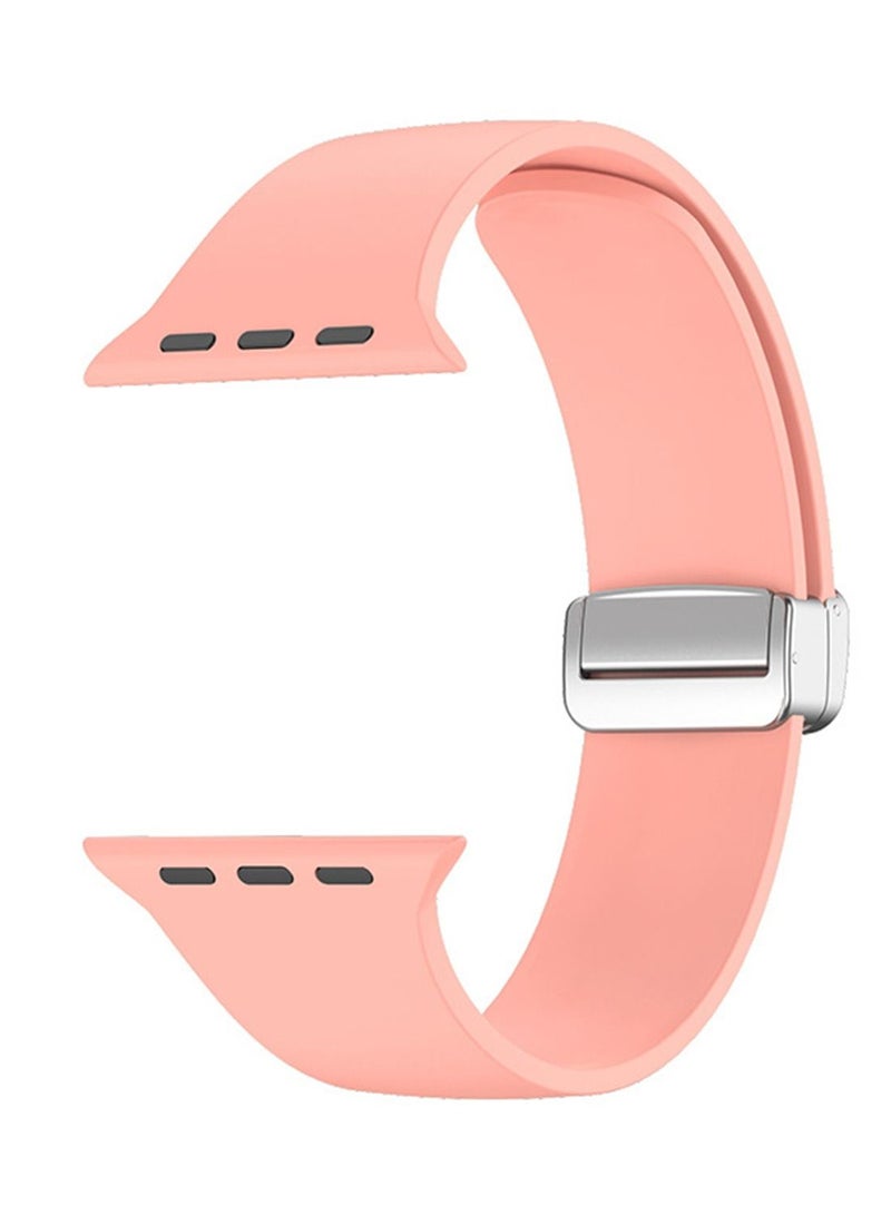 Youque Silicone Sport Watch Strap/Watchband for Apple iWatch Series 1/2/3/4/5/6/7/8/Ultra 42/44/45/49mm Pink - Image 2