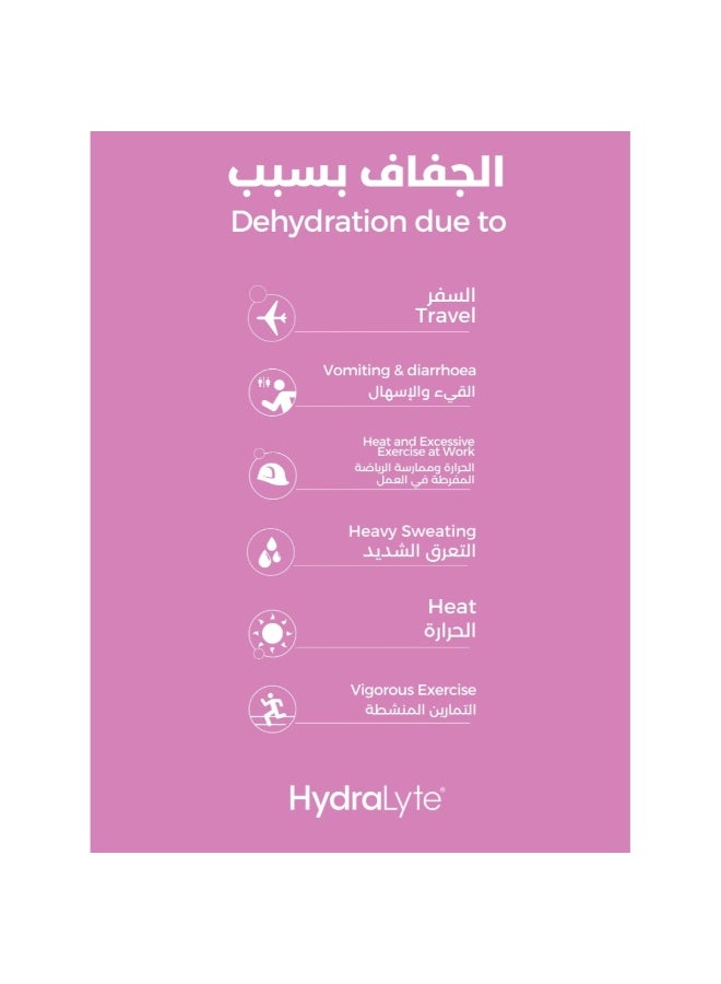 هيدراليت هيدرالايت فوار لمعالجة الجفاف بنكهة التفاح والكشمش - 20 قرص - Image 4